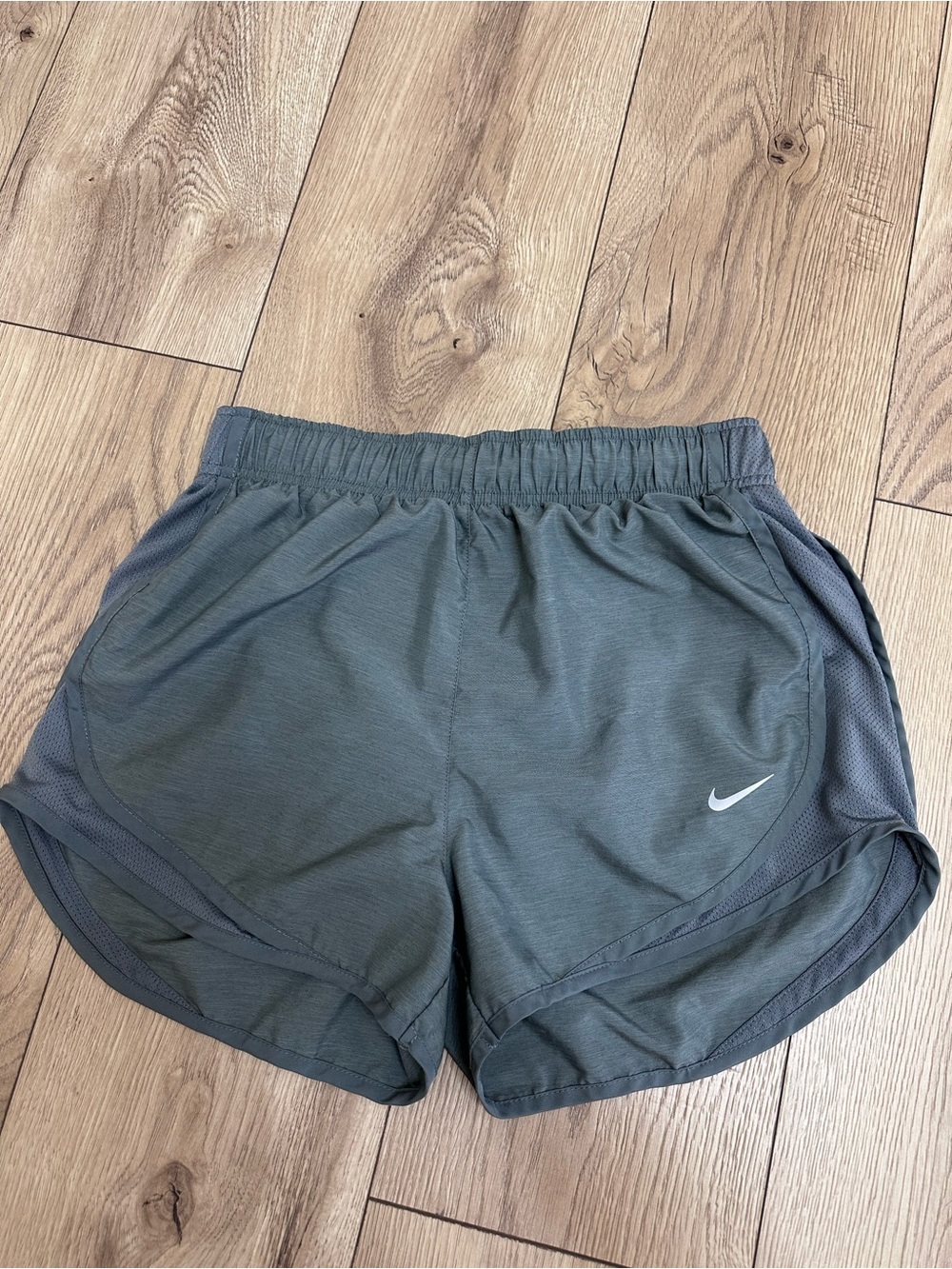Nike Women's Olive Green Dri-FIT Running Shorts Size S